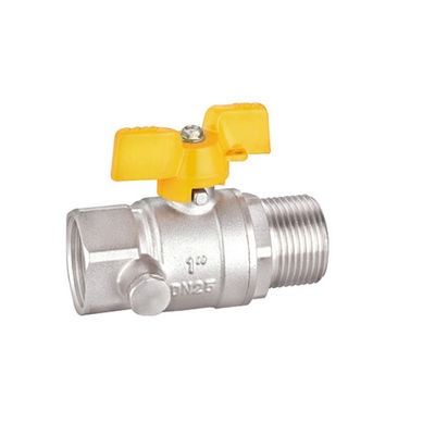 Mosiężny zawór kulowy 3/4 cala BV1027-MF z gwintem ISO228/1