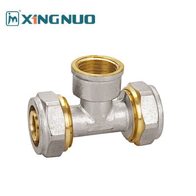 1Mpa Media Wodny mosiądz Łokieć Fittings Kobiety Połączenie PEX Fittings 1/2 3/4 1 Inch Kobiety Wątek Tee PEX Kompresja